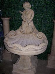 Fountain Tan Stone Boy w/Horn