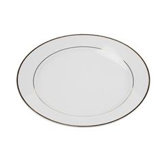 White Dinner Plate w/Gold Rim