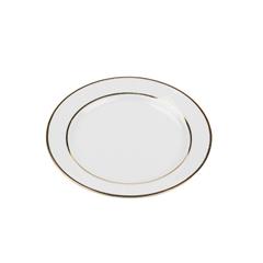 White Salad Plate w/Gold Rim